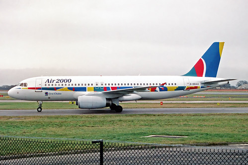 G-OOAA Airbus A320-231 Air 2000 MAN 27DEC98 | by Ken Fielding - Air Transport Archive