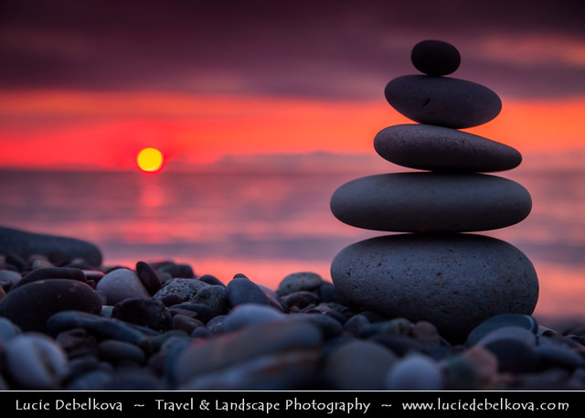 Georgia - Black Sea - Moment of Zen on Batumi Beach during Sunset