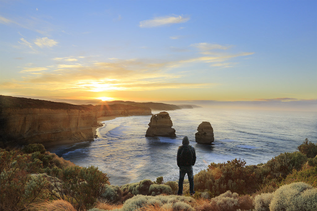 The Great Ocean Road and the sunset at the 12 Apostles