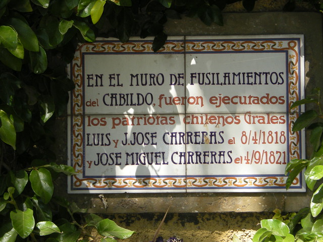 Fusilamiento de los Hermanos Carrera y su Entierro en Santiago de Chile en 1828