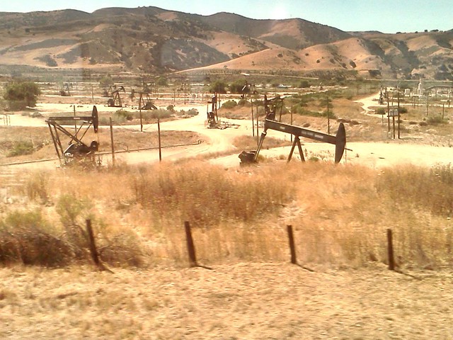 Oil wells and California turf