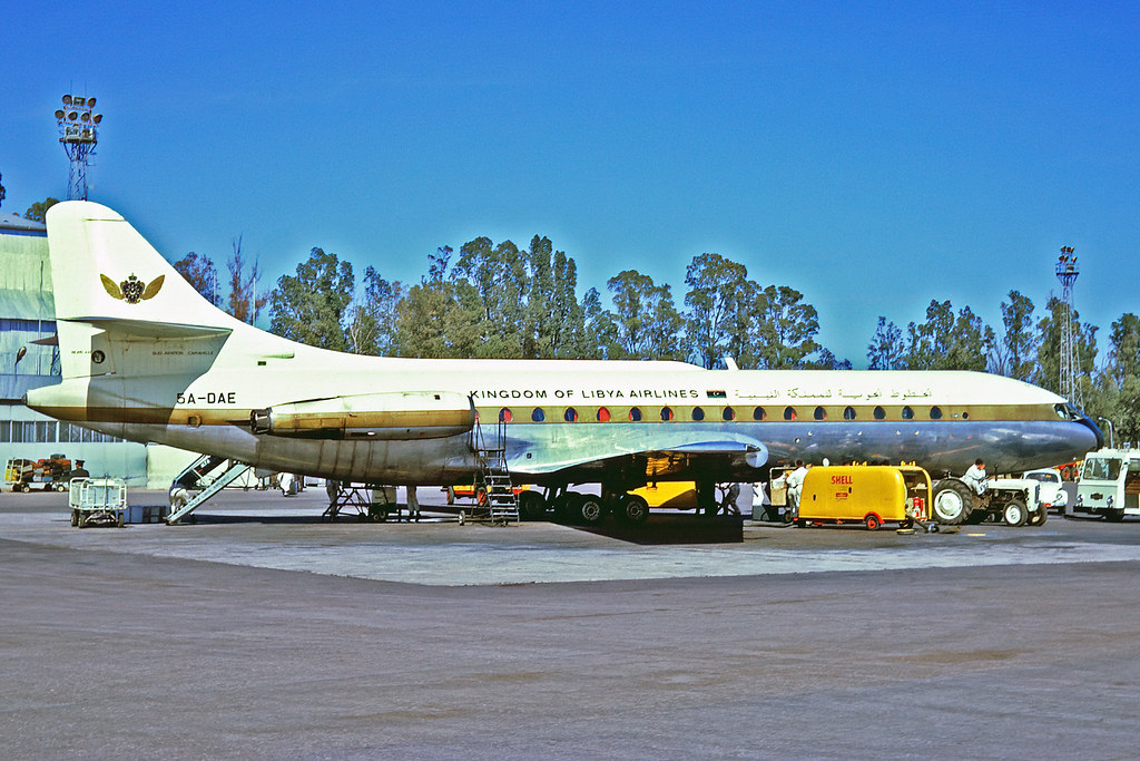 291. 5A-DAE Sud Aviacion SE210 Caravelle 6R Kingdom of Libya Airlines TIP 06MAR69