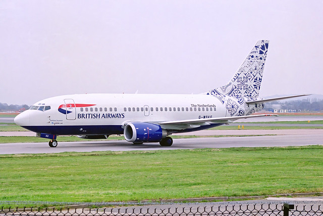 G-MSKE Boeing 737-5L9 British Airways (Maersk Air UK) (Netherlands World Tail) MAN 08APR00