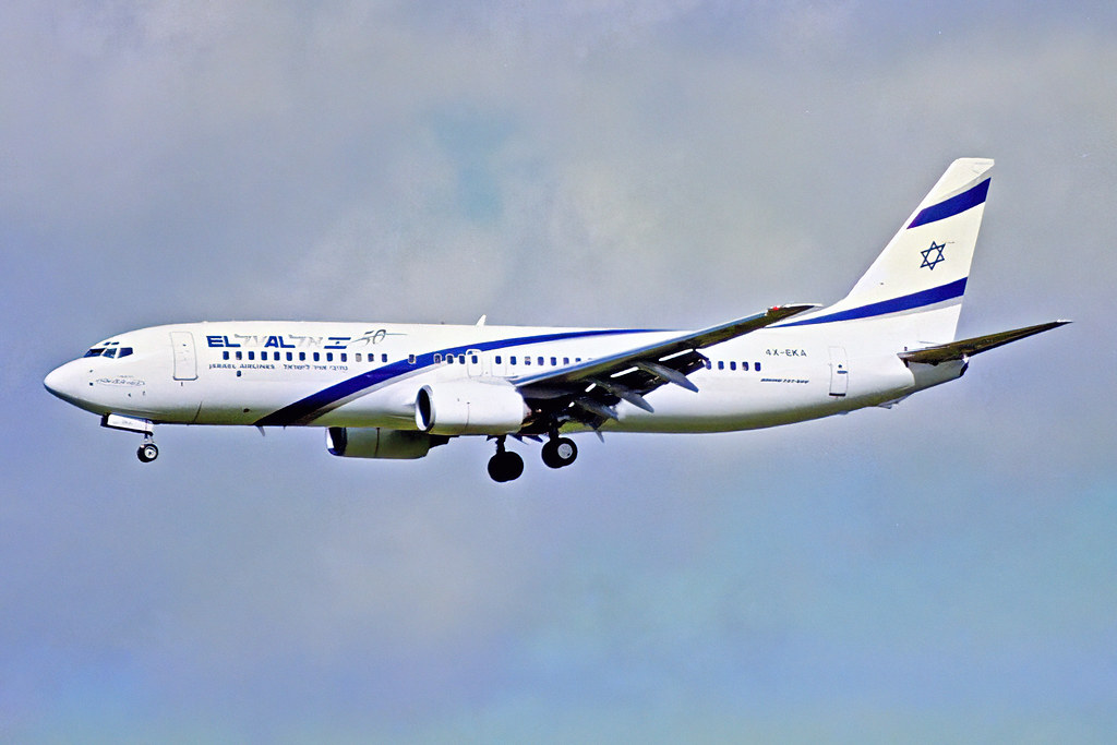 4X-EKA 1 Boeing 737-858 El Al Israel Airlines (50 years graphics) MAN 09SEP99
