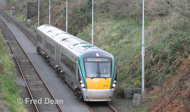 Irish Rail ICR Set 1 in Killarney.