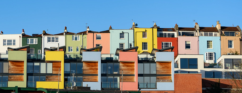 Painted Houses near Bristol Harbourside. | Featured on www… | Flickr