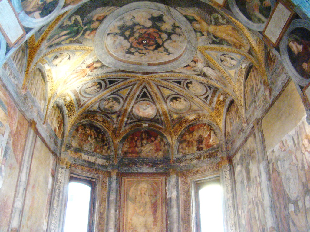 pintura al fresco boveda del abside interior Iglesia Santa Maria de los Angeles Lugano Suiza 02