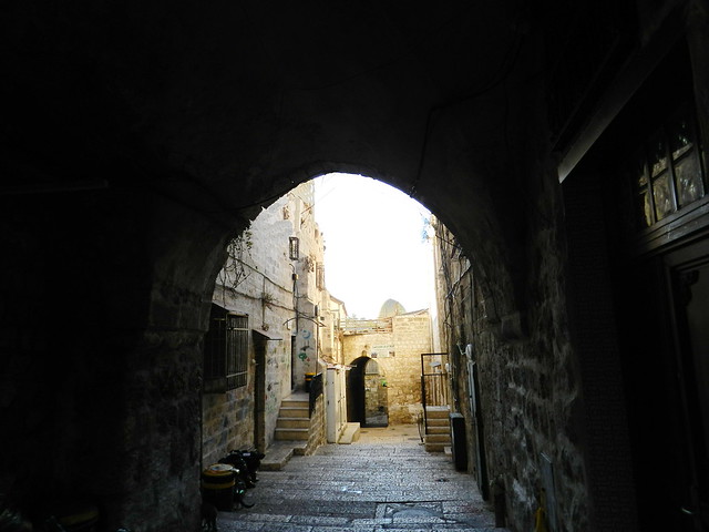 calle de Barrio musulmán ciudad antigua de Jerusalén 02