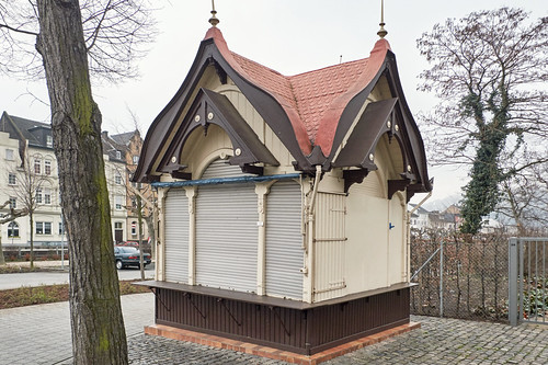 Alter Kiosk in Bingen. Januar 2012
