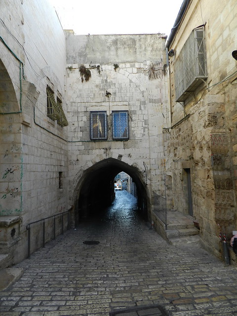 calle de Barrio musulmán ciudad antigua de Jerusalén 03