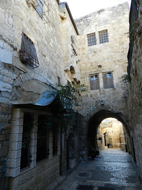 calle de Barrio musulmán ciudad antigua de Jerusalén 01