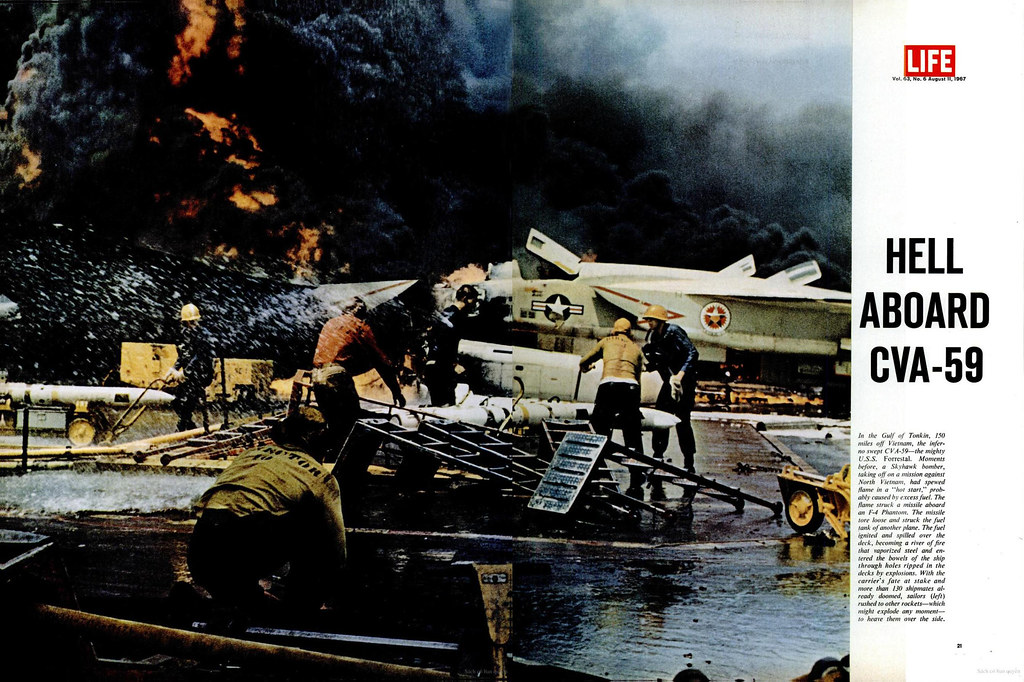 LIFE Magazine  Aug 11, 1967 (2) - Hell aboard CVA-59 - Hỏa ngục trên tàu CVA-59