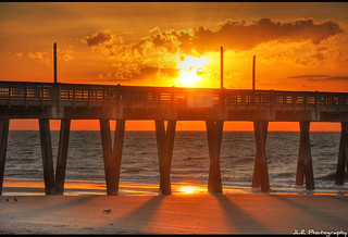 No Swimming - Tybee Beach Pier - Tybee Island, Georgia