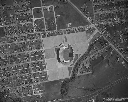 Aerial Photo of Baylor (Floyd Casey) Stadium, Waco, Texas, circa 1950
