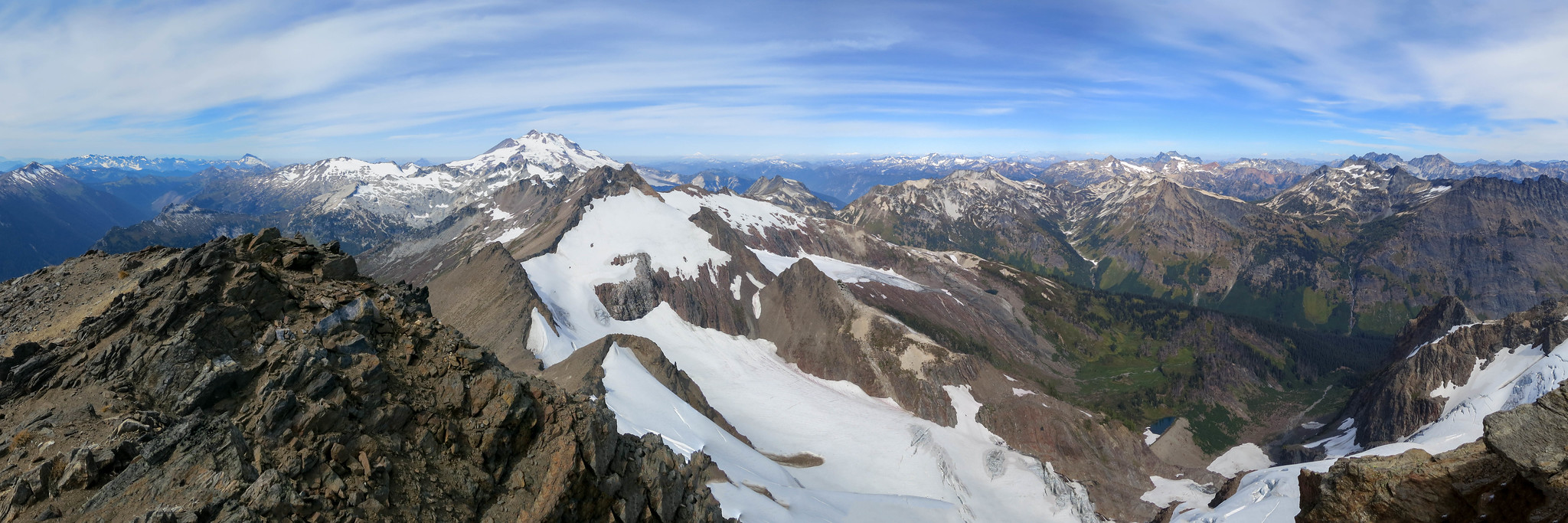 Northwest panoramic view on Clark Mountain