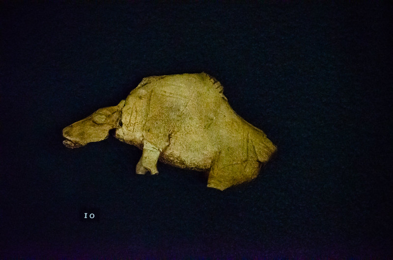 Bison carving