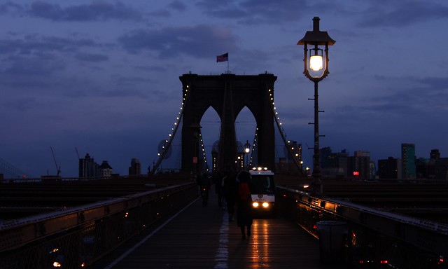 Blue Sky - Brooklyn Bridge, New York City