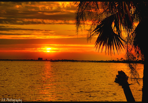 Orange Sunrise - Fort Walton Beach, Florida by J.L. Ramsaur Photography, Early morning sunrise on the Emerald Coast of Florida. I can still smell the ocean and feel the coo