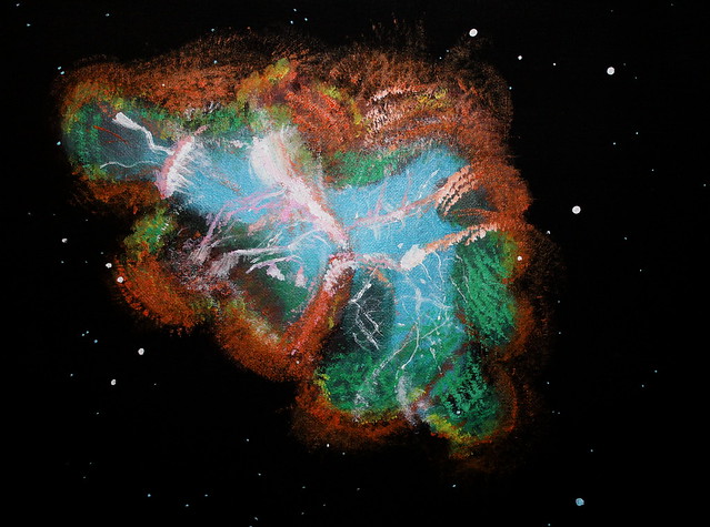 M1 Crab Nebula painting - Acrylic on Canvas