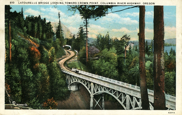 Vintage Postcard - Latourell Creek Bridge - Columbia River Highway - Oregon