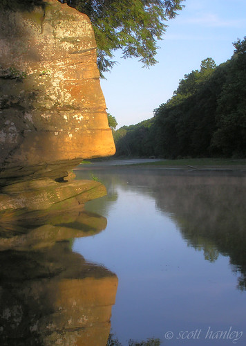 Sunset Point by Scott E. Hanley, Sugar Creek, Turkey Run State Park, Indiana. July 2007.rock forest river indiana turkeyrunsp