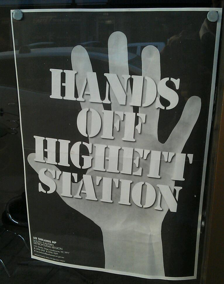 "Hands off Highett station"