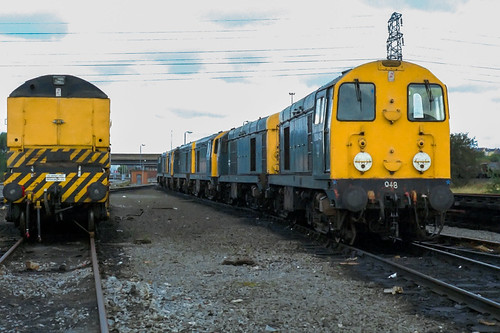 11-9-88 20 048, 20 005, 20 142, 20 177, 20 140 and 20 154 stabled at Toton Shed | by Barnsleyrailboy