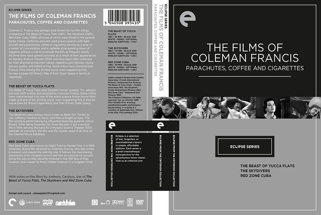 The Films Of Coleman Francis Fake Criterion DVD