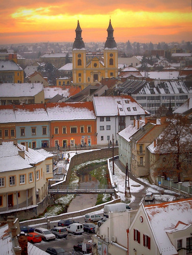Eger sunset skyline in Winter by German Vogel, 【Eger, Hungary】 Eger afternoon city skyline as seen from the castle.


<a href="http://on.fb.me/1hne