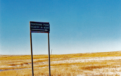 nebraska panoramapoint highpoint plains snow kimballcounty view landscape sign nikon fm10 film