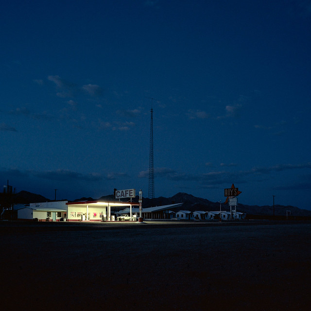 a light ahead in the darkness. amboy, ca. 2013.