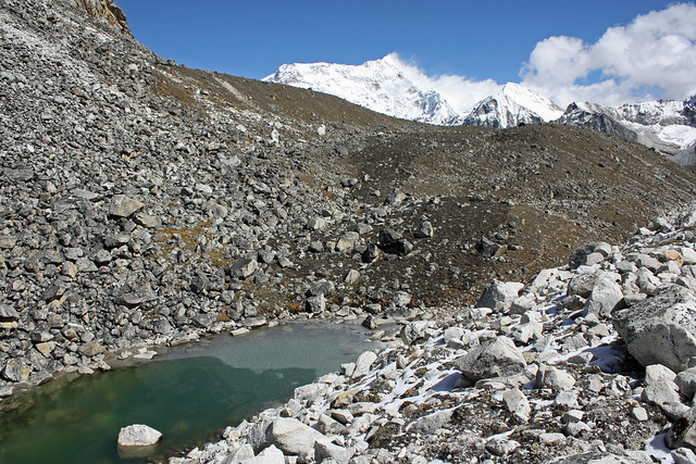 212. View of Gangkar Punsum, On Trek Fom Gophu La To Campsite At Gechey Koma, Snowman Trek, Bhutan.