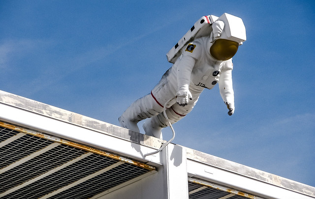 Space Walk Above the Entrance to the Visitor Complex at the Kennedy Space Center, Florida (2011)