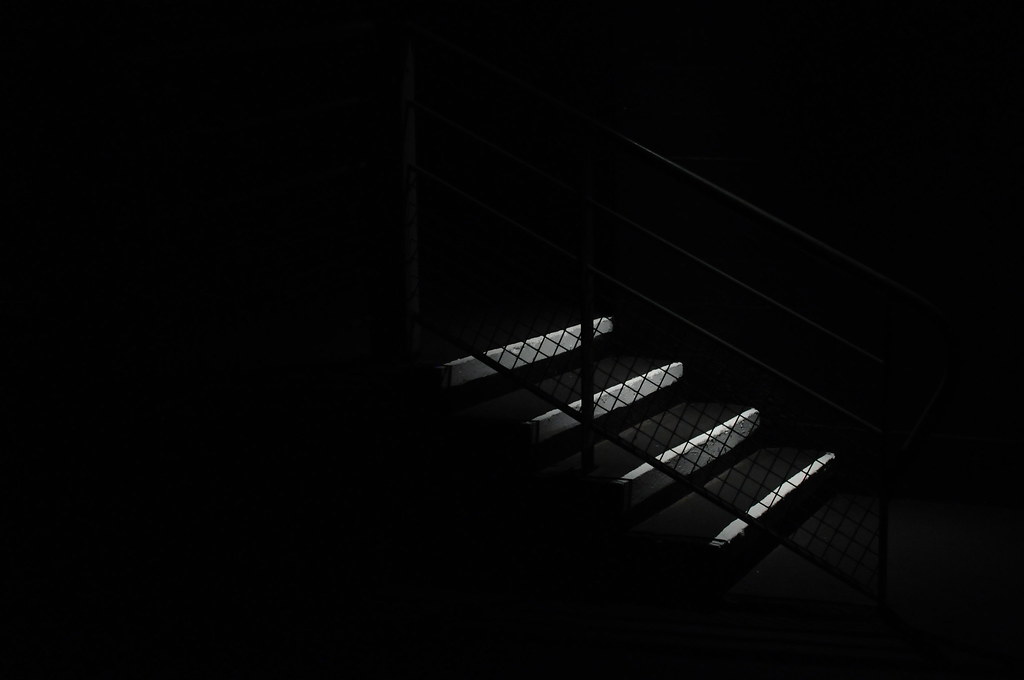 Stairs in Dark Silhouette