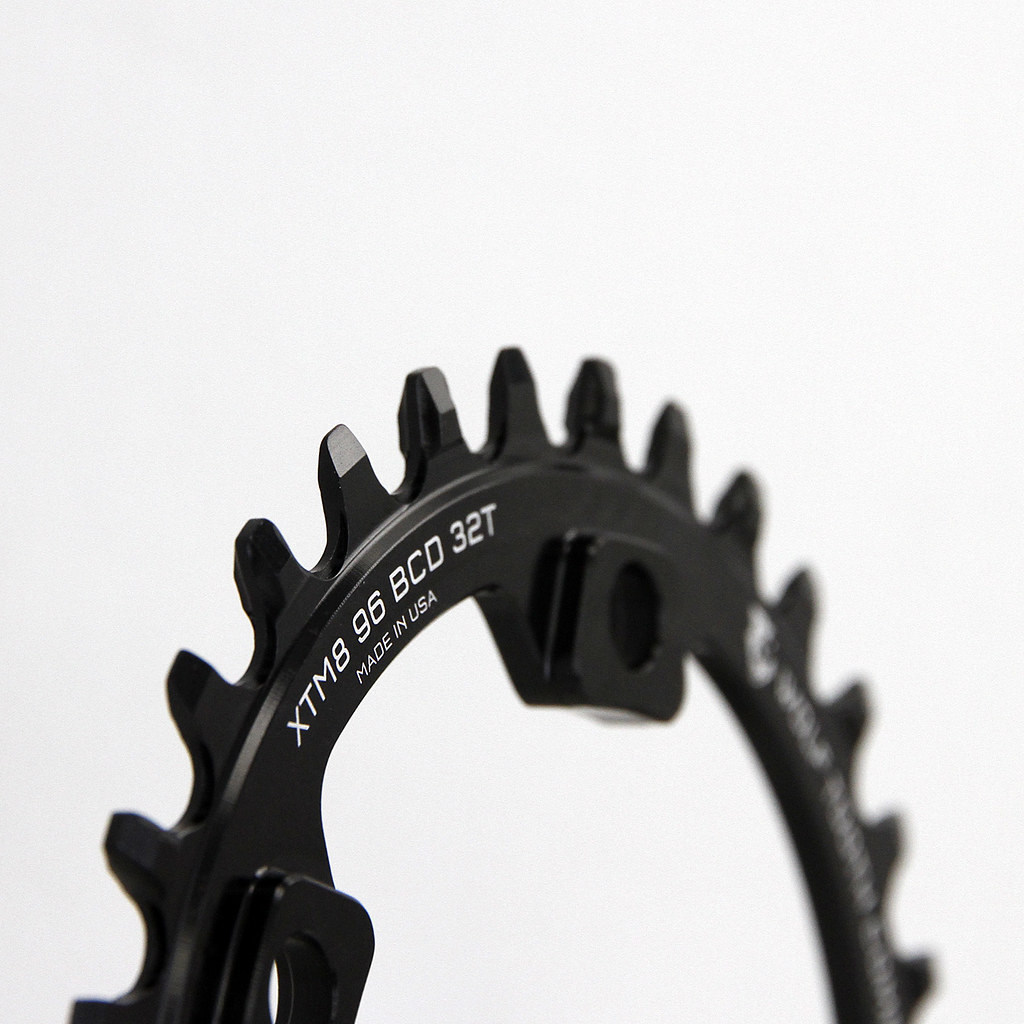 Wolf Tooth Drop-Stop Chainrings for 96mm BCD Shimano Cranksets Black, 30t
