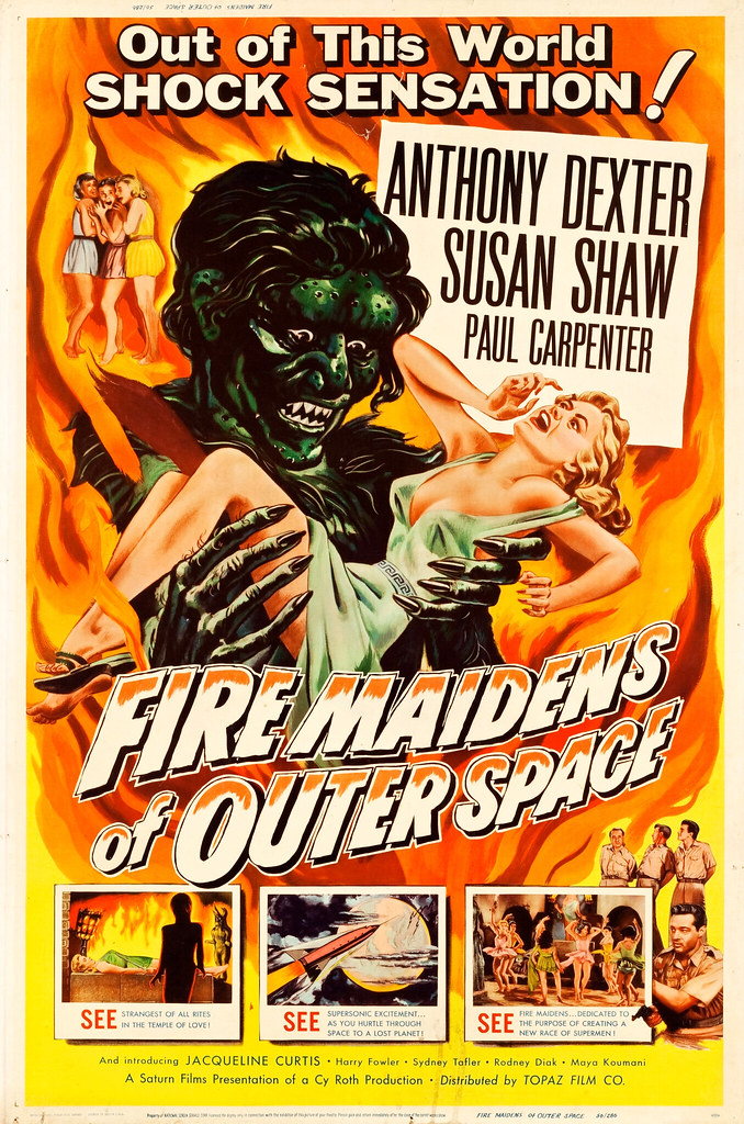1956 Movie Poster Fire Maidens of Outer Space 