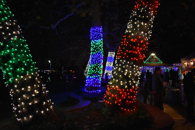 The Griffith Park & Southern Railroad Holiday Light Festival Train Ride