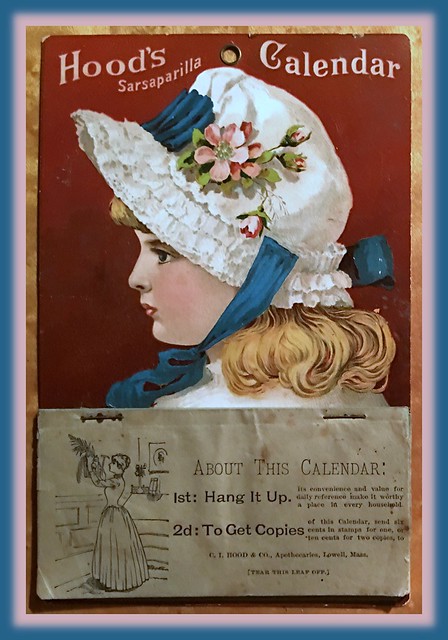 1886 Hood's Sarsaparilla Calendar