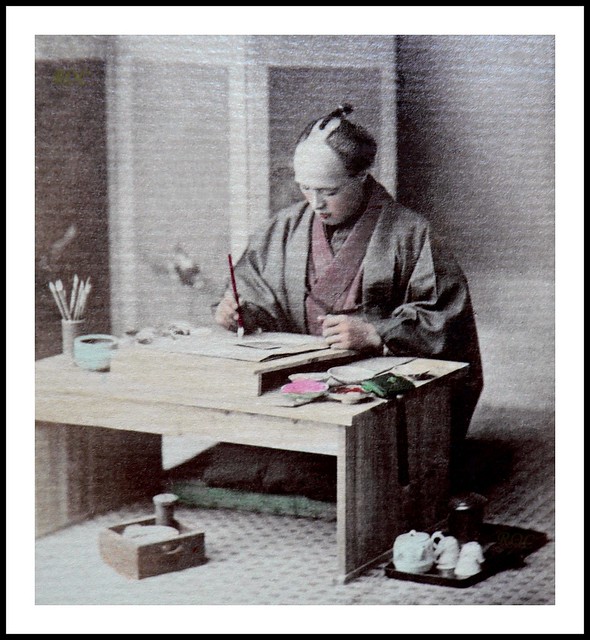 COLORING PHOTOS WITH A BRUSH IN OLD JAPAN