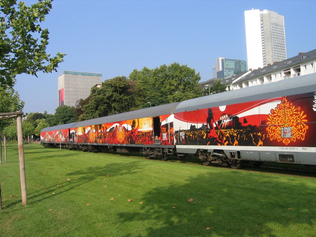 A Branded Train at the riverside halt, Frankurt am Main (G…