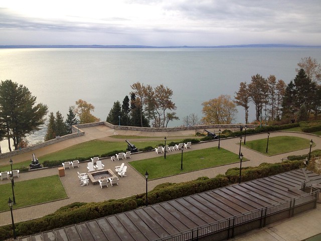 View from the room at the Fairmont Le Manoir Richelieu