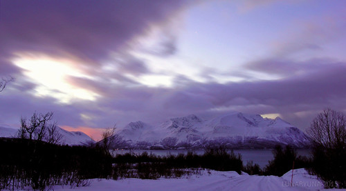 when the "sun sets" in the high North by lunaryuna, Our last day here had us venturing out once more and on our way back we saw a soft, moody "suns