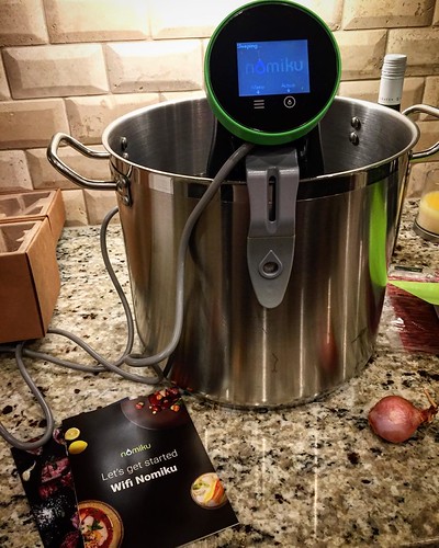 Breaking out the #Nomiku WiFi. So pretty 😍 Get $30 off on yours with code SOUSVIDELY20 #sousvide #sousvidecooking | by sousvidely