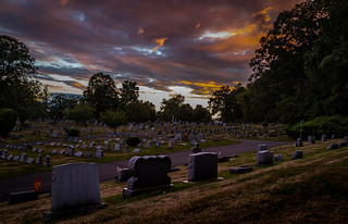 Sunset at Nyack Cemetery