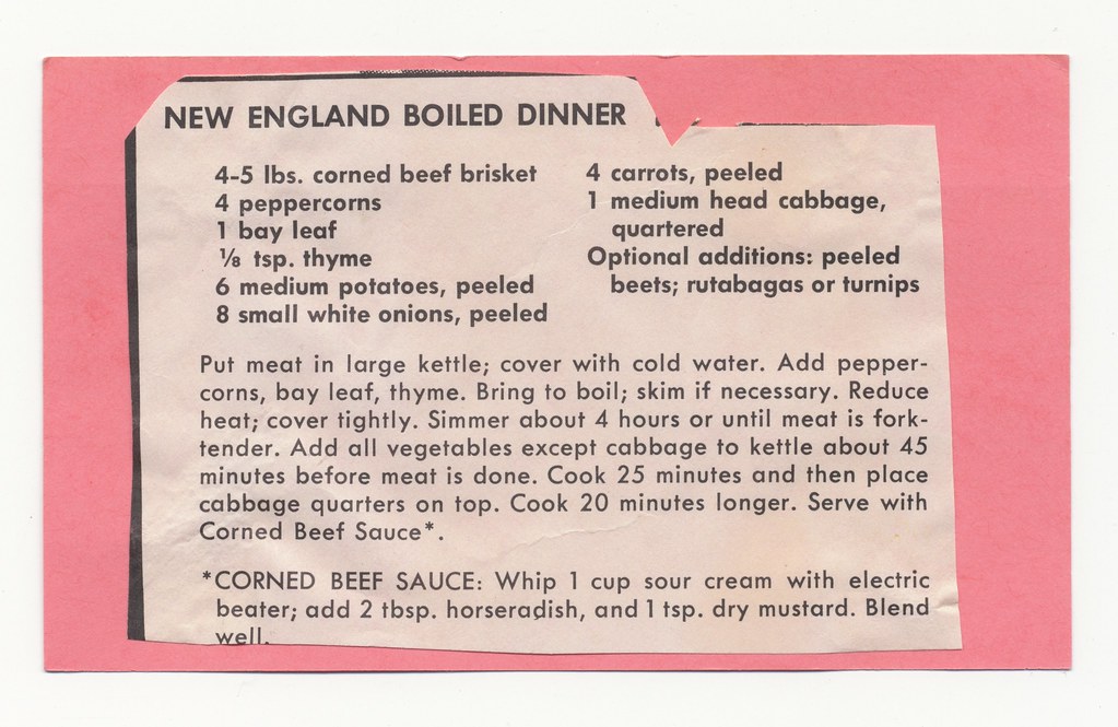 New England Boiled Dinner