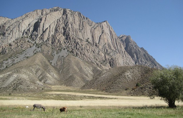 Autumn Landscape High Mountainous Summer Pastures Kyrgyzstan Central Asia