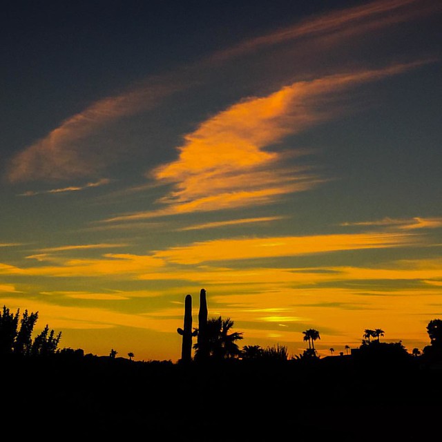 Golden Slumbers #beon12 #sunset #suncitywest #arizona #clouds #colors #streaking