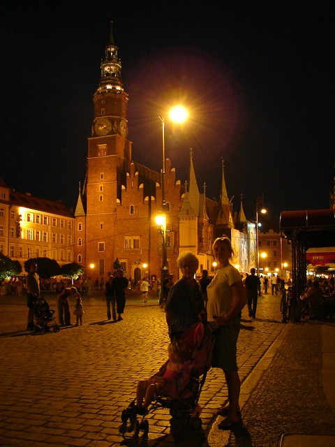 Wroclaw Town Hall at night