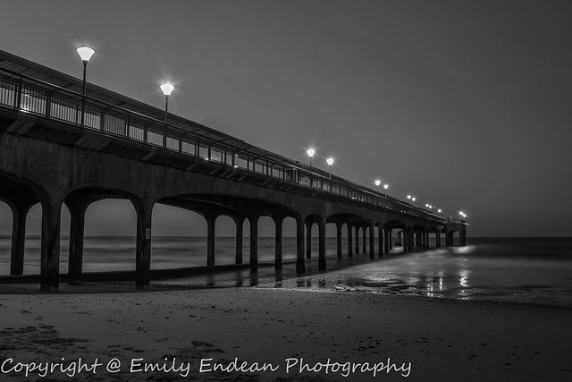 Boscombe pier long exposure image from this morning in mono.