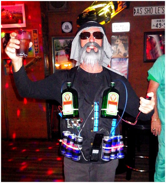 THE JAGER-BOMBER WITH HIS FINGER ON THE TRIGGER --  Another Halloween in Okinawa, Japan